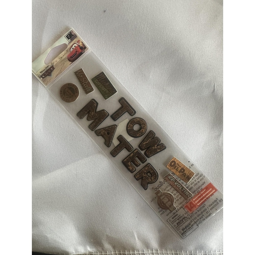 VTG Y2K Jolee's Boutique Tow Mater Brown Dimensional Stickers 14pc Disney Cars‎